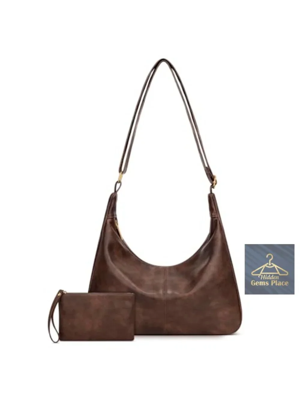 Ultra Soft Vegan Leather Slouchy Hobo Bag Shoulder Crossbody